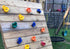 25 Pcs Colourful Pig Nose Shape Rock Climbing Holds with Blue & Green Handles, Indoor Outdoor Playground Accessory
