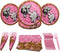 Pixel Girl Value Party Supplies (64 pieces for 20 Guests), Video Game Birthday Decorations for Girls