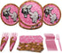 Pixel Girl Value Party Supplies (64 pieces for 20 Guests), Video Game Birthday Decorations for Girls