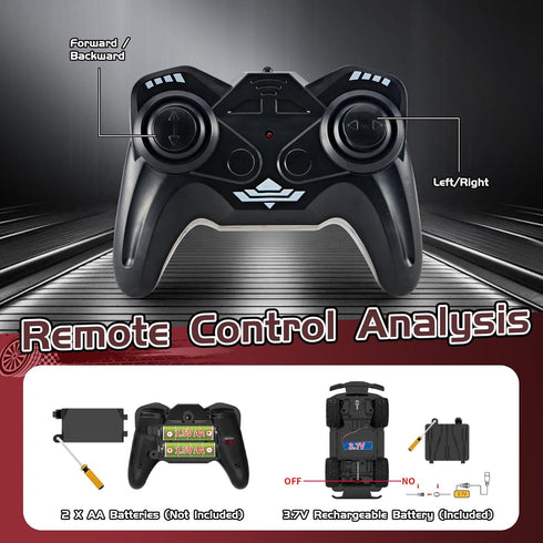 2.4GHz 1:20Scale, Dinosaur-Shaped Off-Road Vehicle Remote Control Cool Off-Road Vehicle Truck, RC Car with LED Lights