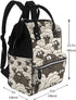 FHEDVBN Backpack Mummy Backpacks Daypack Cartoon Black White Sheep Diaper Bag for Women Multifunction Waterproof