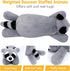 Slojkardon 17in Raccoon Plush, Weighted Raccoon Stuffed Animals, Cute Plush Toys Realistic Raccoons Body Pillow Hug