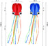 Large Octopus Kites - Beautiful Easy Flyer Beach Kites for Kids and Adults (Red+Blue)