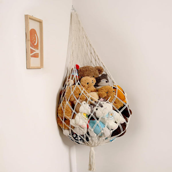 Amdermi Novel Stuffed Animal Hammock Corner Hanging Net for Stuff Aniaml Storage