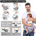 180 Baby Hip Carrier with Foldable Seat Up-Down for Infant,Adjustable Straps Also as Waistband Extender,Huge