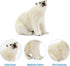 Toymany 6PCS Polar Bear Figurines Toy - Realistic Plastic Arctic Animals Family Set for Christmas Educational Toys
