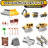 264 PCS Construction Race Tracks for Kids Toys, Glow in The Dark Magic Toy Set with 2 Light Up Cars