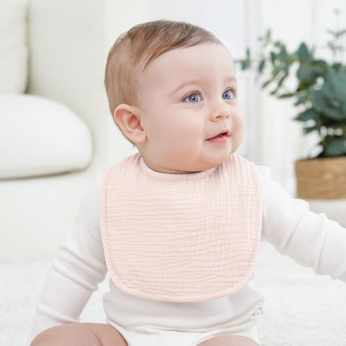 100% Absorbent,8 Pack Bearmoss Baby Bibs for Drooling and teething Cotton Muslin Bibs for Baby Boy & Girl,Adjustable