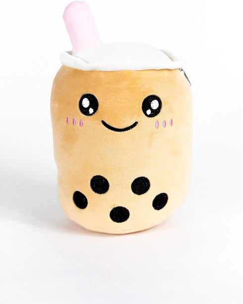 Original Boba Tea Reversible Plush, Happy to Mad Boba