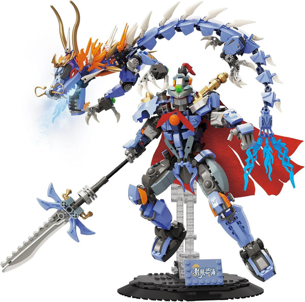 NUTCRACKER Mecha Robot with Dragon Building Blocks Set, Dragon Teng Four Sea - Ying Long Toy, Birthday Gift for Teens