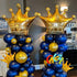 14PCS Gold Foil Crown Balloons for Birthday, Wedding, Party, Baby Shower Decorations - 4 Giant & 10 Mini Size