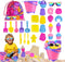 Fegalop 31PCS Beach Toys Set for Girls Kids, Collapsible Sand Bucket and Shovels