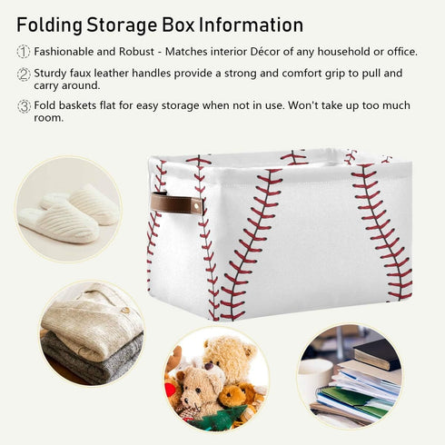 Storage Basket Cube for Toys, Large Collapsible Laundry Organizer for Closet Shelf, 15x11x9.5 in, 2 Pack