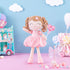 2-4 Gloveleya Baby Doll Baby Girl Gifts Plush Curly Kids Girl Toys with Love Toys for Ages Toddler Toy Pink