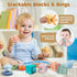 6 1 1 1 2 3 in Montessori Baby Toys for Year Old, Toddlers Sensory Teething Toys for Babies, Wooden Stacking Building