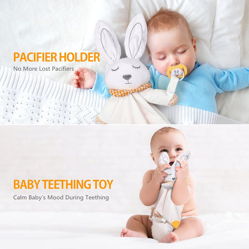 BEREST Rechargeable Baby Sleep Soother Bunny Lovey- White Noise| Heartbeat| Shushing| Lullaby Infant Sleeping Aid
