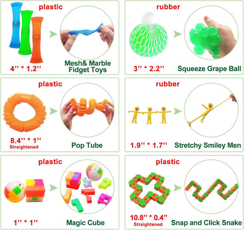Set, 35 Scientoy Fidget Toy Pcs Sensory Toy for ADD, OCD, Autistic Children, Adults, Anxiety Autism to Stress Relief