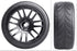 Preglued 1/10 On Road Wheels and Tires, 12mm Hex Rubber Flat Racing Tires for Traxxas and Tamiya (4PCS)