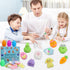 24 Pcs Easter Eggs with Mochi Squishy Toys, Animal Stress Reliever Squishy Toy for Kids Easter Eggs Hunt, Party Favor