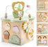 ROBUD Wooden Activity Cube, Educational Wooden Toys with 7 Functional Areas, Montessori
