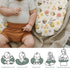 Summer Pastel Bee Floral Baby Nursing Pillow Covers for Boy Girl Vintage Bees Honeycomb Flowers Nursery Pillowcase