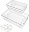 MAIDIWUDI 2Pack Clear Baby Bottle Organizer Portable Baby Bottle Storage Container for Cabinet,DrawerCounter,Kitchen,Refrigerator-Portable