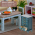 1pcs Miniature Chest of Drawers, Dollhouse Blue Tall Drawer Cabinet, 1:24 Scale Mini Nightstand Accessory