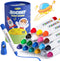 JUPITEARTH 18 Colors Rocket Tempera Paint Sticks with 120 PDF Coloring Pages,