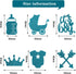 Boao 48 Pieces Glitter Cupcake Toppers for Baby Shower - It's a Boy Jumpsuit, Bodysuit, Carriage, Crown, Arrow Picks