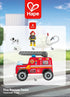 Playset| Hape Fire Truck Wooden Fire Engine Toy with Action Figure & Rescue Dog