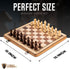 Chess Armory Premium Chess Set - Wooden Board Game with Portable Wood Case, Secure Storage for Kids and Adults (Beech