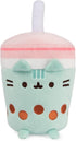GUND Pusheen Boba Tea Cup Plush Cat Stuffed Animal - Ages 8 and Up, Green/Pink, 6”