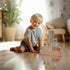 1-3 1.6" Montessori Mama Wooden Blocks for Toddlers - Large Hardwood Stacking Blocks with Letters, Shapes, Colors
