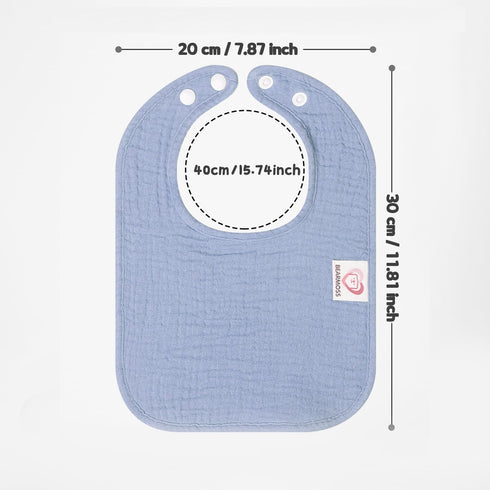 100% 10-Pack Cotton Muslin Baby Bibs Baby Drool Bibs for Unisex Baby Toddlers Infant Newborns Drooling and Teething