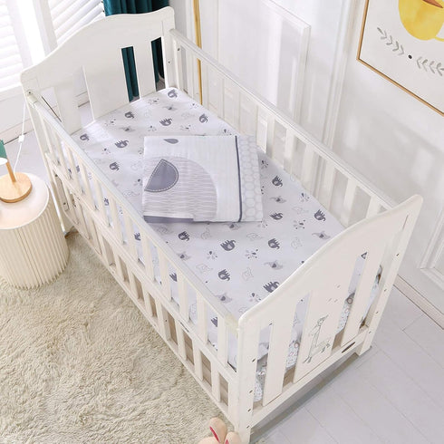 Set 3 Set, Set Wowelife Crib Bedding for Boys, Premium Piece Elephant Baby Crib Bedding Baby Nursery Crib Comforter