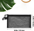 yuntop 6 (A4) PCS Mesh Pouch, Black Nylon Mesh Cosmetic Zipper Bags for Home Office Purse Diaper Bag