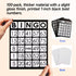 100-Pack Black Jumbo Bingo Game Cards - Easy Read Numbers for Large Groups and Family Game Nights