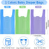Tenceur 1800 Pcs Baby Disposable Diaper Sacks, Scented Bags with Easy Tie Handle for Baby Travel