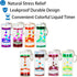 FKYTION Liquid Motion Bubbler Key Chain, Pack of 8 Colorful Hourglass Calming Relaxing Toys