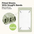 2-Pack 52x28 Waterproof Baby Crib Sheets for Boys, Girls - Viscose Derived from Bamboo Toddler Bed Sheet Neutral