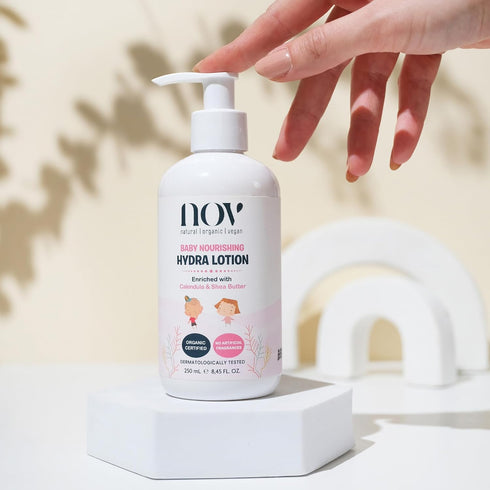 8.45 oz NOV Baby Nourishing Hydra Lotion - Baby Lotion for Newborn to Calm Itchiness and Redness - Newborn Essentials