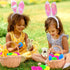 Giaueoa 12 Pack Prefilled Easter Eggs Filled with Plush Bunnies and Bears Perfect for Easter Basket Stuffers, Prefilled