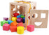 19 2-4 QZMTOY Shape Sorter Toys with Shape Blocks, Classic Wooden Toys for Toddlers Kids, Gift for Girls Boys (Natural