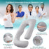 Sasttie Cooling Pregnancy Pillows for Sleeping, U Shaped Full Body Pillow with Removable Cover, Pregnant Women Must