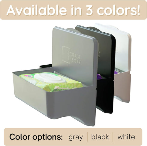 1 Pack Bathroom Wipes Holder Dispenser with Shelf Restroom Organizer & Wipe Holder for Bathroom Tool Free Wall Mounted