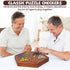 15-Inch Set 72 Wooden Chinese Checkers Board Game Classic Strategy Game with Glass Marbles, Dual-Sided Storage Drawer