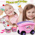 Magic4U 48 Set 3 4 5 6 Ice Cream Cart Toys for Kids, Piece Ice Cream Shop Pretend Play with Scooper, Toppings and Other