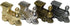 Set 4 Regal Games - Mexican Train Domino Replacement Metal Marker Trains - for Mexican Train Domino Game - Gold, White