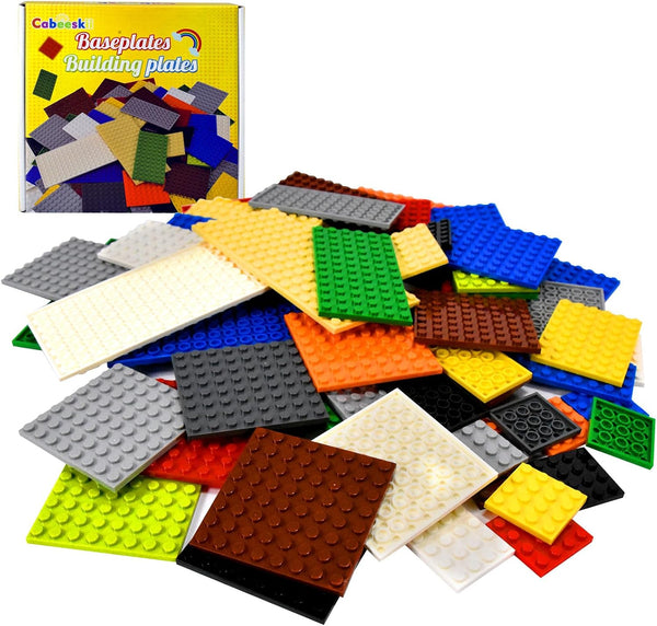 Classic Building Plate, 60pcs Random Mixed Colour Base Plates Compatible with Lego Parts