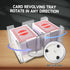 GSE 6-Deck Revolving Canasta Card Holder Tray - 360° Rotating Playing Card Tray for Kids & Adults